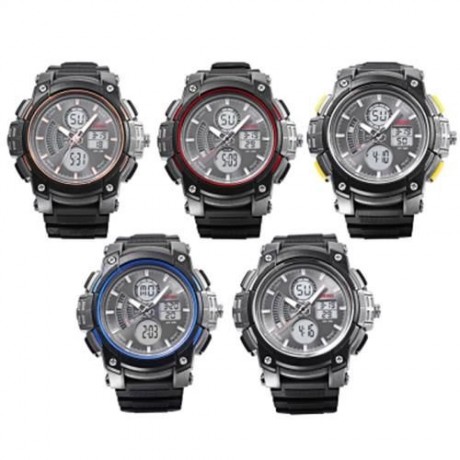 SKMEI 1192 DUAL MOVT WATCH CHRONOGRAPH LUMINOUS ALARM DATE DAY DISPLAY 5ATM SPORTS WRISTWA