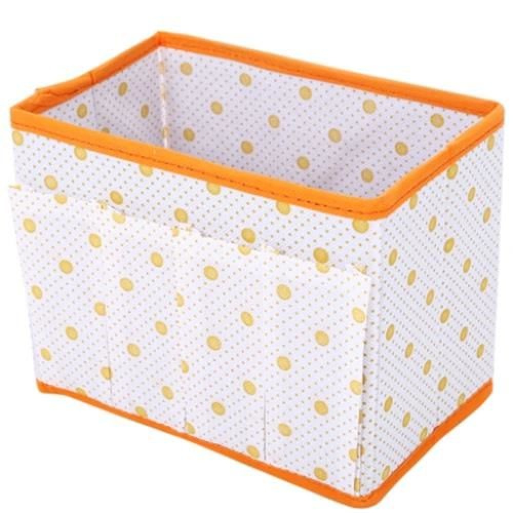 WAVE POINT NON-WOVEN FABRIC FOLDABLE STORAGE BOX RECTANGLE CONTAINER (JACINTH)