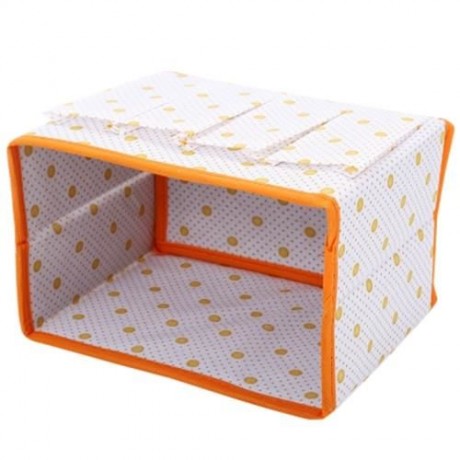 WAVE POINT NON-WOVEN FABRIC FOLDABLE STORAGE BOX RECTANGLE CONTAINER (JACINTH)