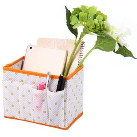 WAVE POINT NON-WOVEN FABRIC FOLDABLE STORAGE BOX RECTANGLE CONTAINER (JACINTH)