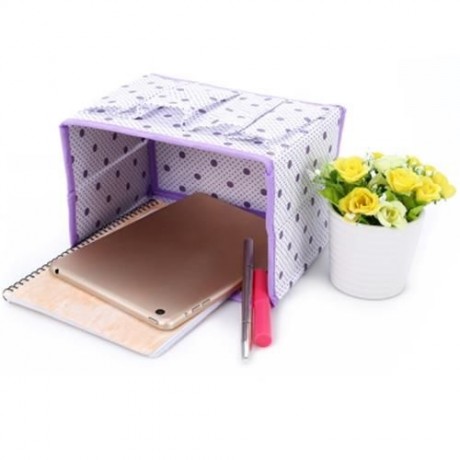 WAVE POINT NON-WOVEN FABRIC FOLDABLE STORAGE BOX RECTANGLE CONTAINER (JACINTH)