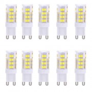 LIGHTME 10PCS G9 AC 220V 3W SMD 2835 LED BULB WITH 51 LEDS (COOL WHITE LIGHT)