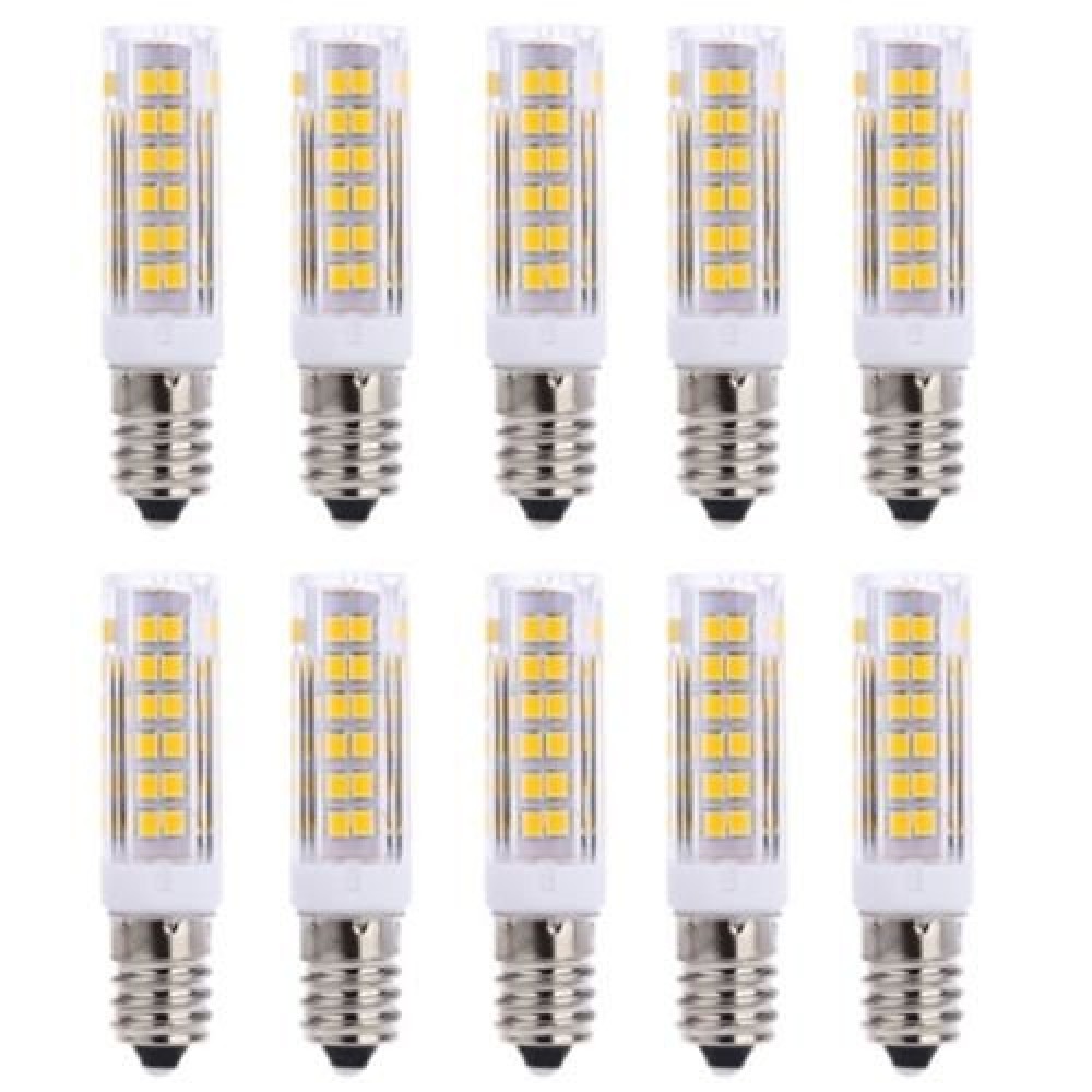 LIGHTME 10PCS E14 AC 220V 3W SMD 2835 LED BULB WITH 75 LEDS (WARM WHITE LIGHT)