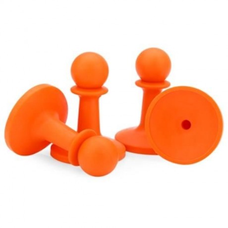 SHINETRIP 4PCS CAMPING TPR GUARD SHAPE LIGHTNING PROTECTION CAP DEVICE (ORANGE)