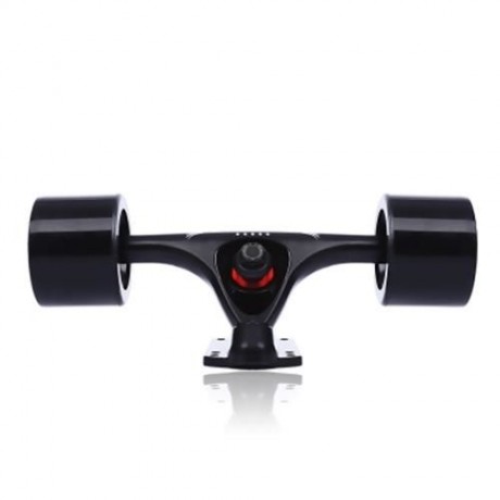 PUENTE 2PCS UNIVERSAL DURABLE MAGNESIUM ALLOY 7 INCH SKATEBOARD TRUCK WITH WHEEL (BLACK)