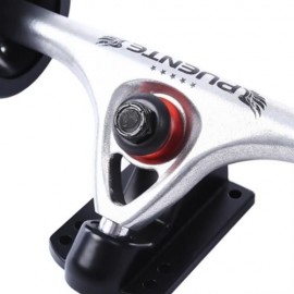 PUENTE 2PCS UNIVERSAL DURABLE MAGNESIUM ALLOY 7 INCH SKATEBOARD TRUCK WITH WHEEL (SILVER W