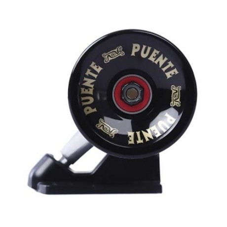 PUENTE 2PCS UNIVERSAL DURABLE MAGNESIUM ALLOY 7 INCH SKATEBOARD TRUCK WITH WHEEL (SILVER W