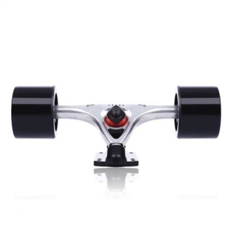PUENTE 2PCS UNIVERSAL DURABLE MAGNESIUM ALLOY 7 INCH SKATEBOARD TRUCK WITH WHEEL (SILVER W