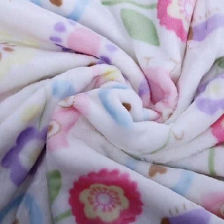 SUPER SOFT CHILDREN CARTOON PRINT PLUS SIZE BLANKET (PINK OWL)