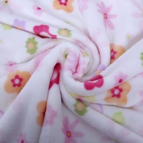 SUPER SOFT CHILDREN CARTOON PRINT PLUS SIZE BLANKET (COLORFUL FLOWER)