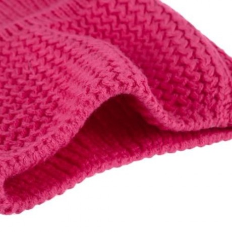 LOVELY HORN SNOW DEER PATTERN CHRISTMAS KNITTED WARM HAT WITH SCARF  FOR BABIES (ROSE RED)