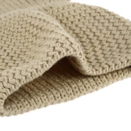 LOVELY HORN SNOW DEER PATTERN CHRISTMAS KNITTED WARM HAT WITH SCARF  FOR BABIES (OFF-WHITE