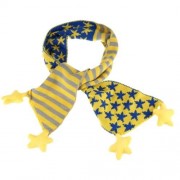 CUTE STAR STRIPE PATTERN KNITTED WARM CHILDREN SCARF (BLUE)