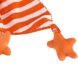CUTE STAR STRIPE PATTERN KNITTED WARM CHILDREN SCARF (ORANGE)