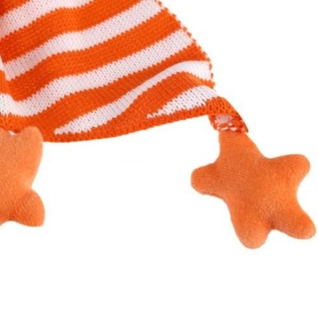 CUTE STAR STRIPE PATTERN KNITTED WARM CHILDREN SCARF (ORANGE)