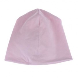 CUTE BABIES SOLID DOT PRINT FLOWERS COTTON PRINCESS HAT ELASTIC WARM HAIR CAP (PINK)