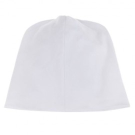 CUTE BABIES SOLID DOT PRINT FLOWERS COTTON PRINCESS HAT ELASTIC WARM HAIR CAP (WHITE)