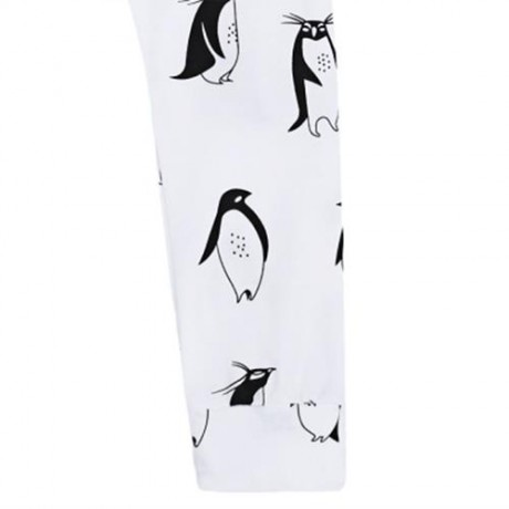 INFANT BABY CHILD UNISEX CUTE 2PCS CARTOON ANIMAL PENGUIN PRINT ROUND COLLAR LONG SLEEVE T