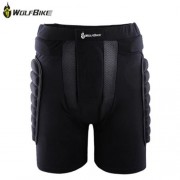 WOLFBIKE BC305 UNISEX OUTDOOR SPORT SKIING PROTECTIVE HIP BUTT PAD PANT (BLACK)
