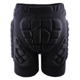 WOLFBIKE BC305 UNISEX OUTDOOR SPORT SKIING PROTECTIVE HIP BUTT PAD PANT (BLACK)