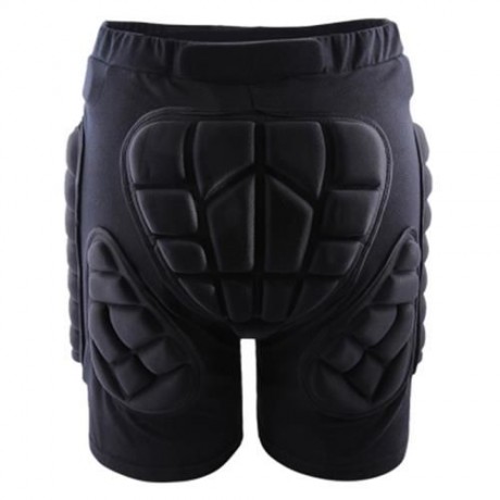 WOLFBIKE BC305 UNISEX OUTDOOR SPORT SKIING PROTECTIVE HIP BUTT PAD PANT (BLACK)