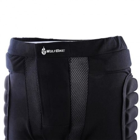 WOLFBIKE BC305 UNISEX OUTDOOR SPORT SKIING PROTECTIVE HIP BUTT PAD PANT (BLACK)