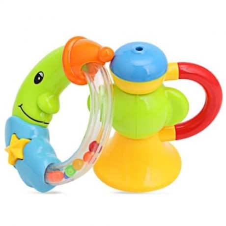 3PCS BABY COLORFUL HAND SHAKE BELL RING RATTLE FEEDER EDUCATIONAL TOY (#2)