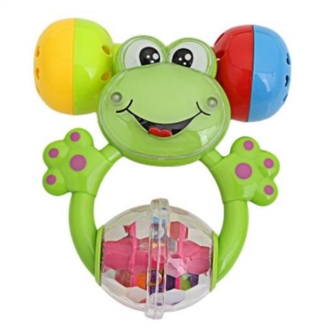 3PCS BABY COLORFUL HAND SHAKE BELL RING RATTLE FEEDER EDUCATIONAL TOY (#3)
