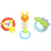 3PCS BABY COLORFUL HAND SHAKE BELL RING RATTLE FEEDER EDUCATIONAL TOY (#4)