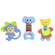 3PCS BABY COLORFUL HAND SHAKE BELL RING RATTLE FEEDER EDUCATIONAL TOY (#5)