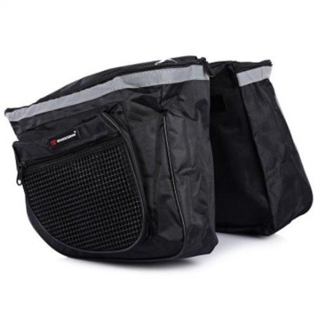 ROBESBON 25L MOUNTAIN BIKE REAR RACK BAG WITH INDEPENDENT SIDE POUCH BICYCLE EQUIPMENT (BL