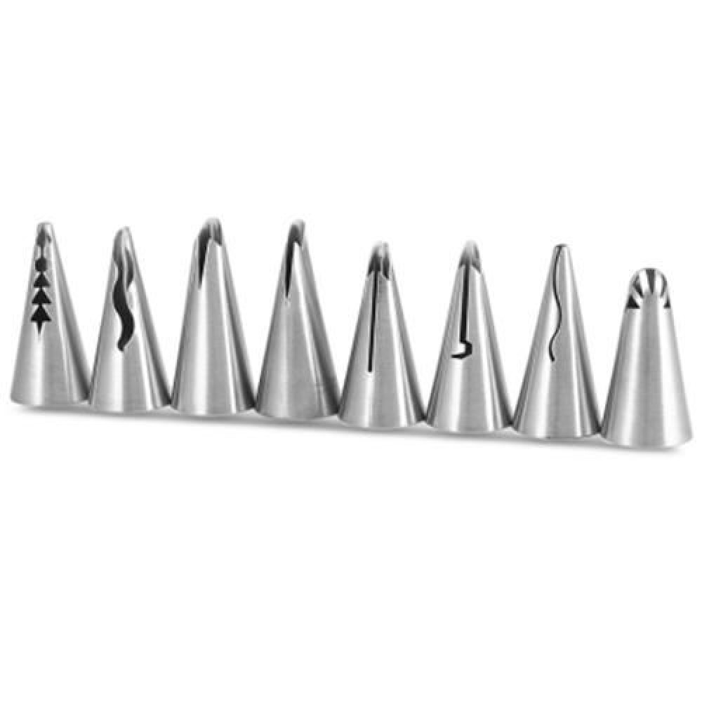 8PCS STAINLESS STEEL BUTTERCREAM ICING PIPING NOZZLES DIY BAKING TOOLS FOR CAKE CUPCAKE DE 8PCS STAINLESS STEEL BUTTERCREAM ICING PIPING NOZZLES DIY BAKING TOOLS FOR CAKE CUPCAKE DE