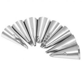8PCS STAINLESS STEEL BUTTERCREAM ICING PIPING NOZZLES DIY BAKING TOOLS FOR CAKE CUPCAKE DE