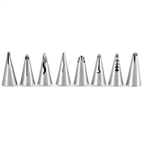 8PCS STAINLESS STEEL BUTTERCREAM ICING PIPING NOZZLES DIY BAKING TOOLS FOR CAKE CUPCAKE DE