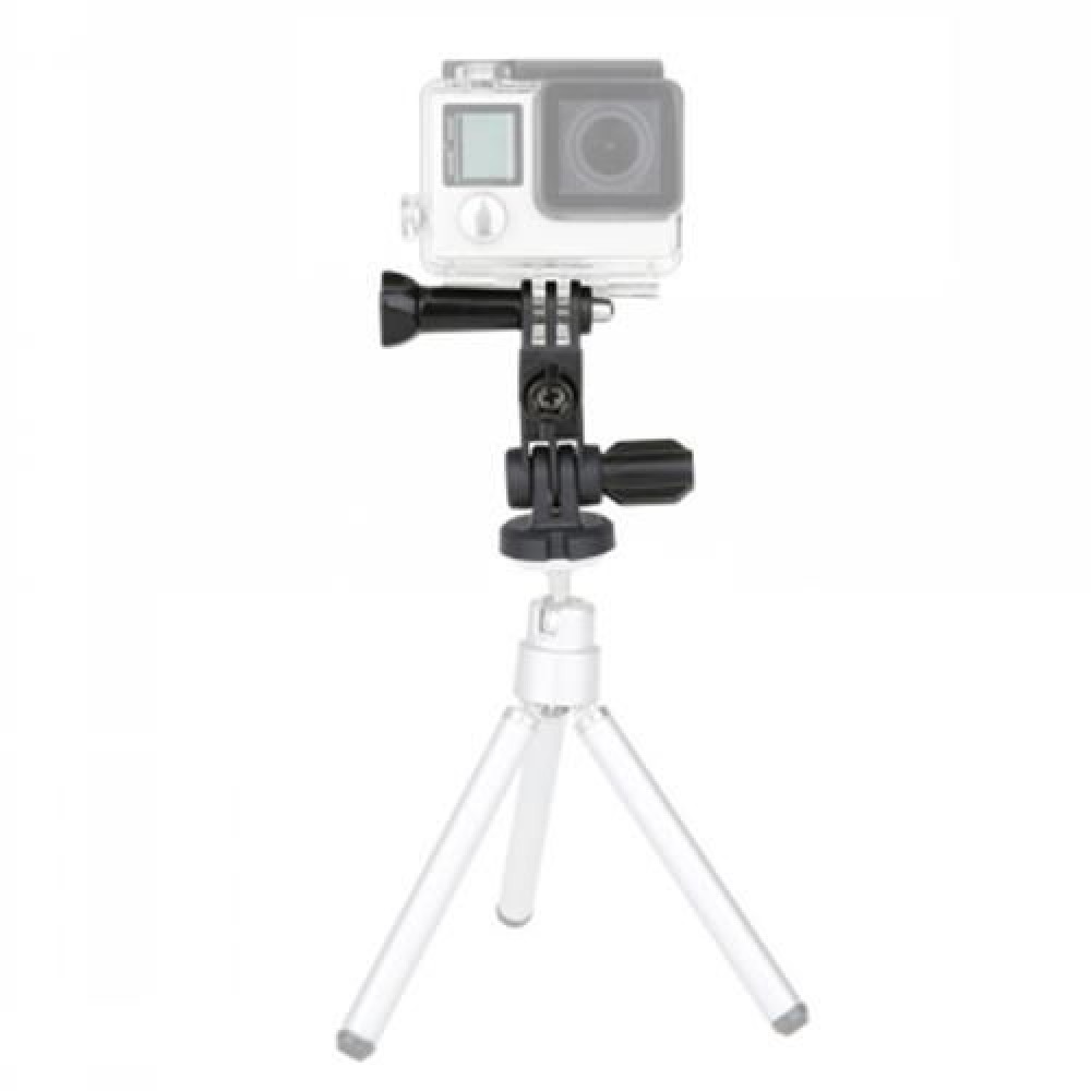 DAZZNE DZ-SG2 TWO AXIS ADJUSTABLE ANGLE MOUNT PIVOT ARM KIT FOR ACTION CAMERA (BLACK)