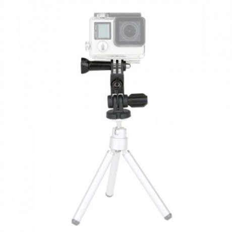 DAZZNE DZ-SG2 TWO AXIS ADJUSTABLE ANGLE MOUNT PIVOT ARM KIT FOR ACTION CAMERA (BLACK)
