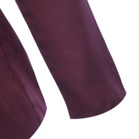 SIMPLE DESIGN SOLID COLOR POCKET DECORATION DOUBLE-BREASTED MALE SUIT JACKET (BLACK)