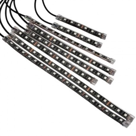 8PCS MULTI-COLOR REMOTE CONTROL MOTORCYCLE LED ATMOSPHERE LAMP WATER-RESISTANCE GLOW LIGHT