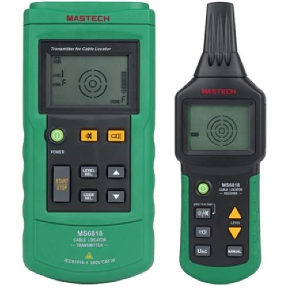 MASTECH MS6818 ADVANCED CABLE TRACKER PIPE LOCATOR DETECTOR NETWORK TELEPHONE CABLE LAN ET