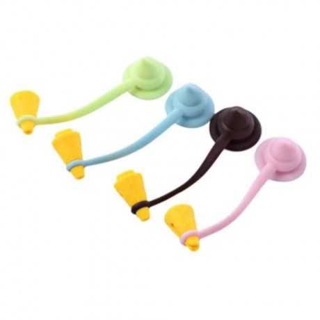 2 IN 1 ICE-CREAM CONE SHAPE COLORFUL DATA CHARGING CABLE SAVER PROTECTIVE COVER (BLUE)