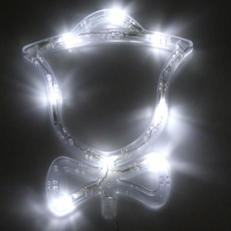 LED CHRISTMAS BELL WINDOW STRING FAIRY LIGHT BATTERY POWERED LAMP (COOL WHITE LIGHT)