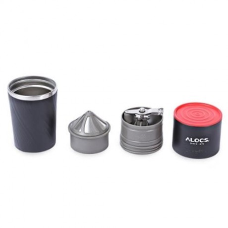 ALOCS CW - K16 4 IN 1 STAINLESS STEEL MANUAL COFFEE MACHINE CAMPING HOME GRINDING EQUIPMEN