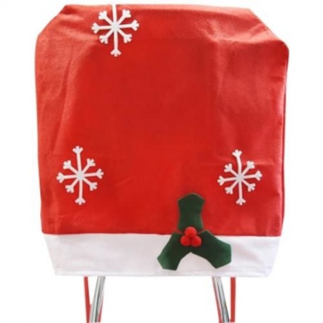 SANTA CLAUS CHRISTMAS HAT CHAIR COVER (RED)