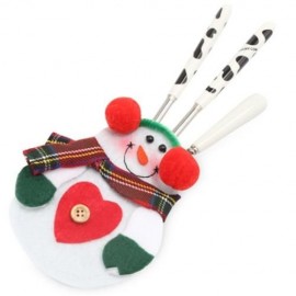 12PCS CHRISTMAS SNOWMAN CUTLERY HOLDER HOLIDAY DINNER TABLE DECORATION (COLORMIX)