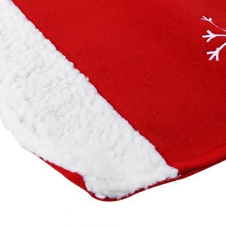 CHRISTMAS FOOD PLACEMAT SNOWFLAKE PATTERN DINNER PARTY DECORATION TABLE MAT (RED)