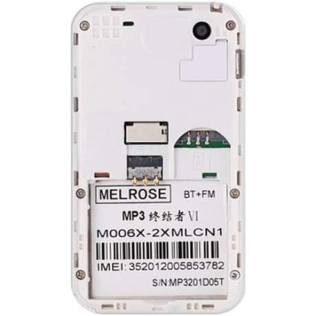 MELROSE M6 1.70 INCH CARD CELL PHONE CAMERA BLUETOOTH MP3 PLAYBACK FM ALARM E-BOOK (WHITE)