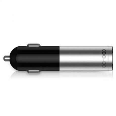 COOWOO WIRELESS BLUETOOTH V4.0 CAR CHARGER HANDS-FREE EARPHONE HEADSET (SILVER AND BLACK)