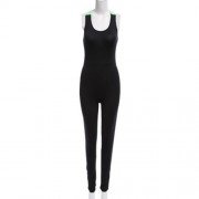 YOGA LEGGINGS FEMALE FASHION COMFORTABLE PANTS JUMPSUIT FITNESS CLOTHING (NEON BRIGHT GREE