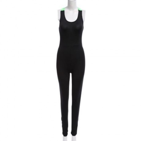 YOGA LEGGINGS FEMALE FASHION COMFORTABLE PANTS JUMPSUIT FITNESS CLOTHING (NEON BRIGHT GREE