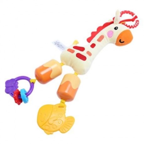 COLORFUL INFANT CARTOON ANIMAL SHAPE RATTLE TOY HANGING BED BELL (COLORMIX)